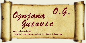Ognjana Gutović vizit kartica